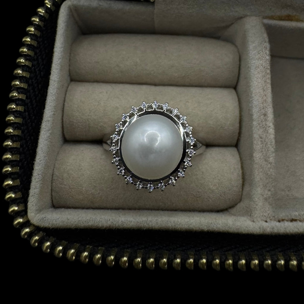 Pearlescent Halo Ring